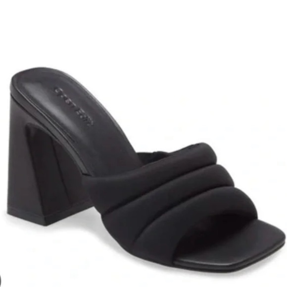 NEW Open Edit x Nordstroms Black square toe cushioned heels women size 6.5 - Picture 1 of 7